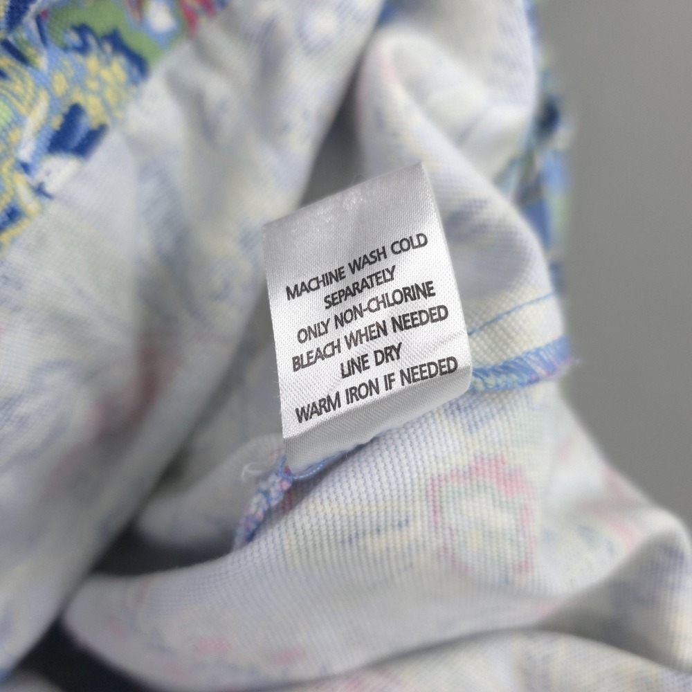 The Tog Shop Jacket Womens XL Blue Floral Print Cotton Button Front Preppy - Picture 8 of 14
